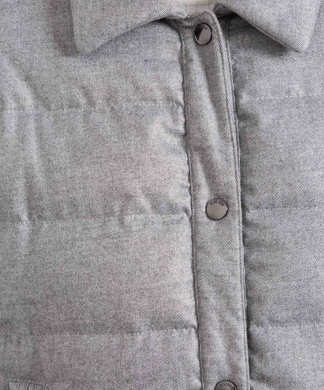 Peserico Сіра куртка з ланцюжком моніллю S24427D01945 зображення 5