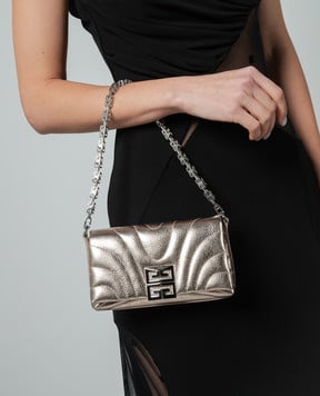 Givenchy Золотая кожаная сумка кросс-боди Micro 4G BB60MSB1ZB