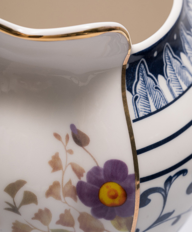 SELETTI Белая фарфоровая ваза Melania с узором 09770 изображение 3