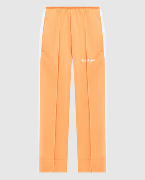 Palm Angels Оранжевые спортивные штаны с лампасами. PWCJ011S23FAB001