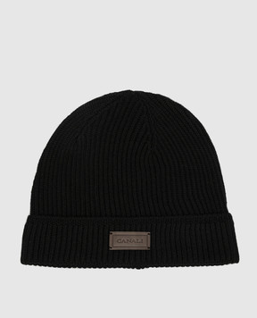 Canali Черная шапка с логотипом MK00461B0030