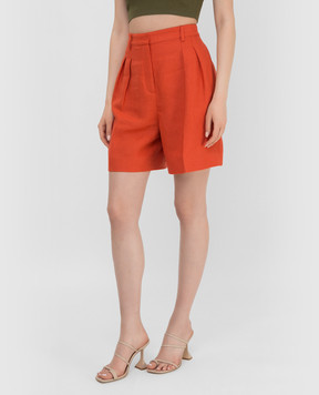 Loro Piana Теракотові лляні шорти FAM1073
