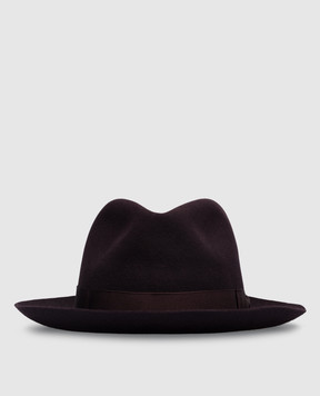 Borsalino Бордовий капелюх 50 grammi 114665