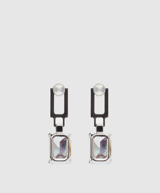 Ellen Conde Silver earrings with crystals Z27 изображение 4