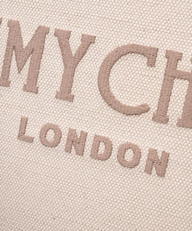 Jimmy Choo Бежевая комбинированная сумка-тоут Avenue M Tote AVENUEMTOTELJJ изображение 5