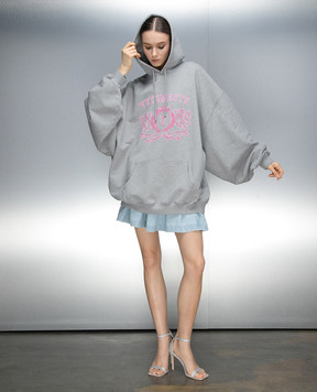 Vetements Серые худи с принтом логотипа UE64HD310GP