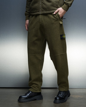 Stone Island Штани з логотипом кольору хакі 791560854