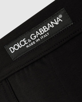 Dolce&Gabbana Чорні труси-бріфи з логотипом M4F01JFUEB0