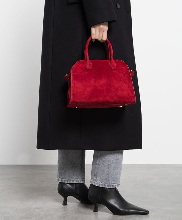 The Row - Margaux 10 red suede bowler bag W1190L25 - buy with Greece  delivery at Symbol