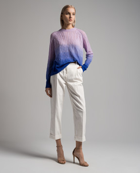 Etro Фиолетовый джемпер из шерсти с градиентом WRKE0009AL115