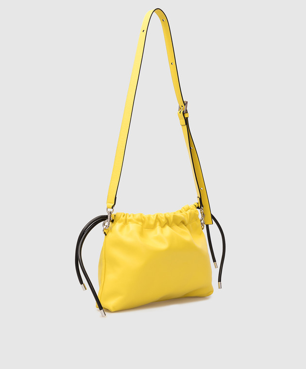 N21 Жовта шкіряна сумка-кісет Eva з логотипом 22EBP0901NP01 зображення 3