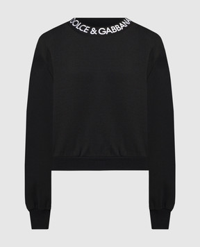 Dolce&Gabbana Черный свитшот с вышивкой логотипа F9R50ZGDB6B