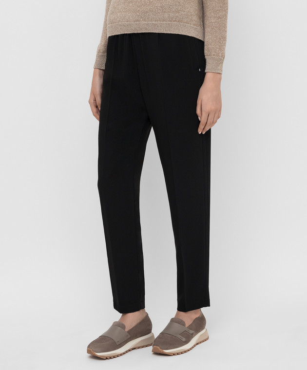 Max Mara Sportmax Code Черные брюки BLANC изображение 3