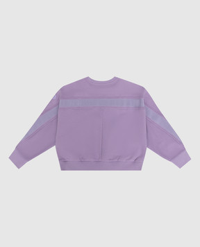Moncler ENFANT Сиреневый свитшот с вышивкой логотипа 8G00016899PS810