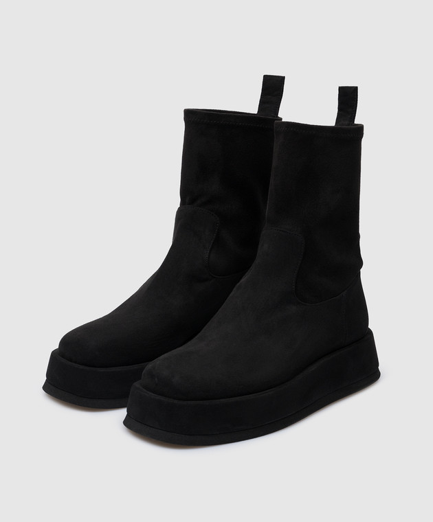 Gia Borghini - Черные ботинки замшевые RHW11N5000SUEDE купить в Symbol