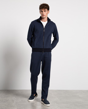 Canali Синие спортивные штаны MJ01994T0817