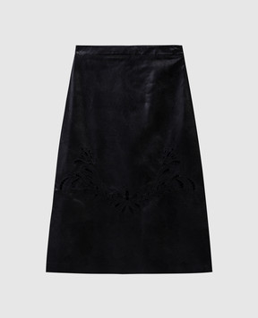 Twinset Черная юбка с вышивкой ришелье 232TP2122