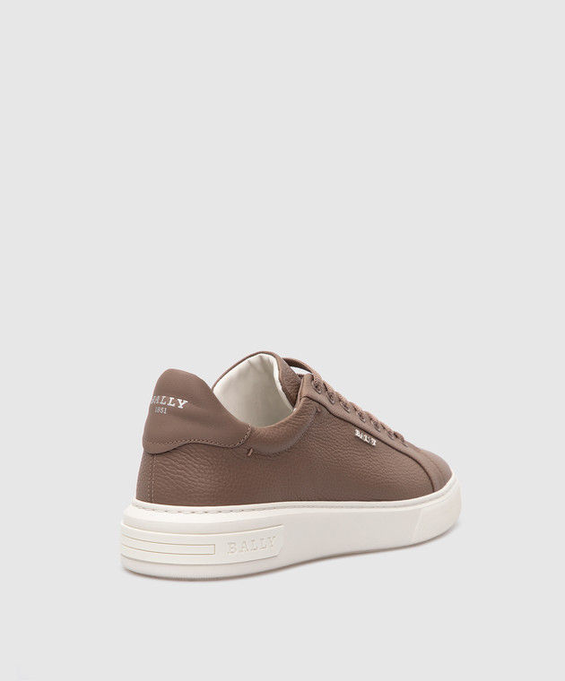 Bally Miky brown leather sneakers with logo MSK074VT002 изображение 4