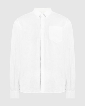 Vilebrequin Біла сорочка Caroubis з льону з вишивкою логотипу CRSP601P