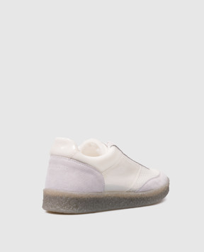 Maison Margiela MM6 Белые комбинированные кроссовки с тиснением логотипа SH1WS0003P6391