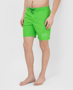 Dolce&Gabbana Зеленые шорты для плавания с эмблемой DG M4B12TONL35