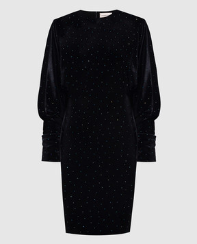 ALEXANDRE VAUTHIER Черное платье с кристаллами 233DR1960B1951I10