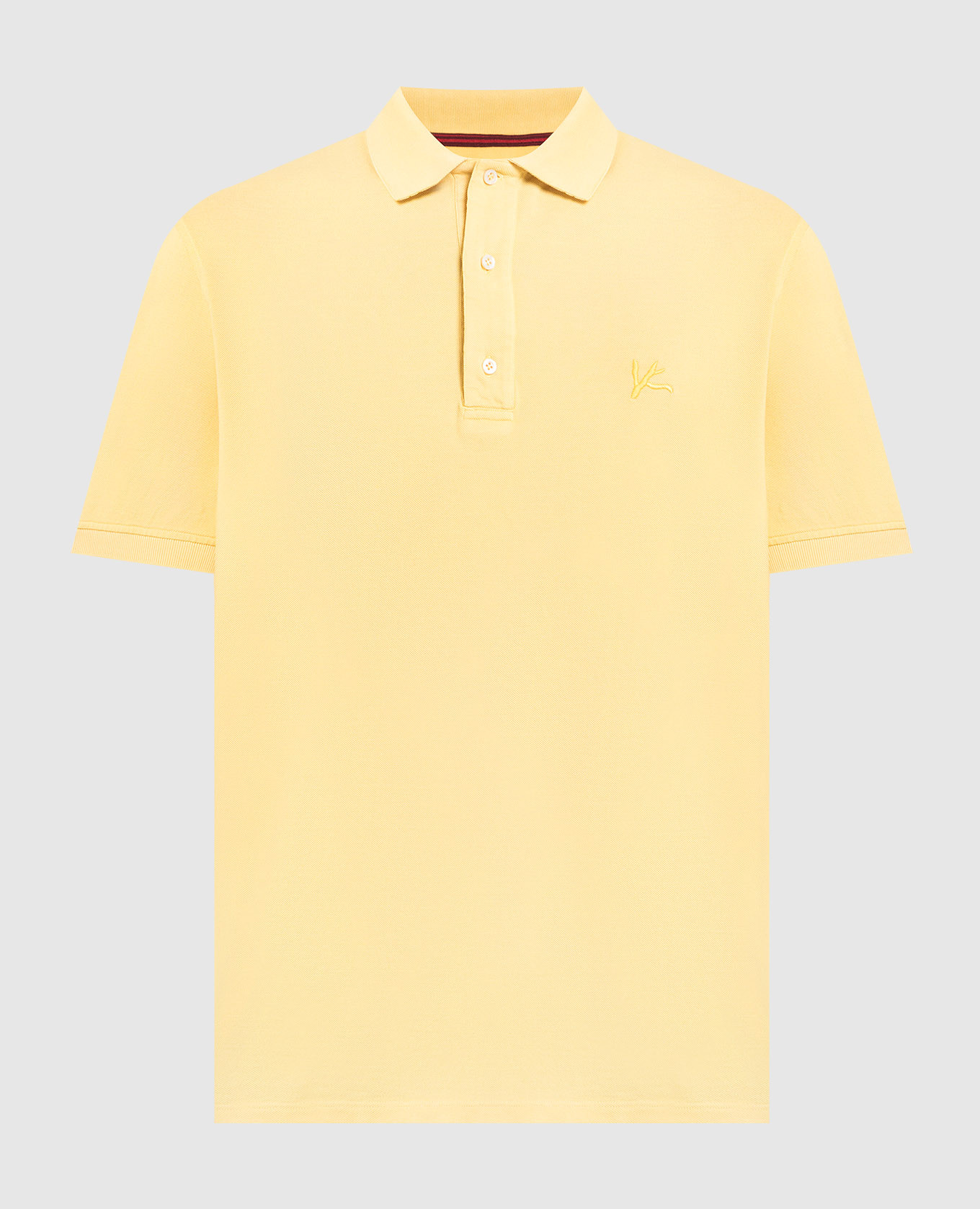 Yellow polo shirt with logo