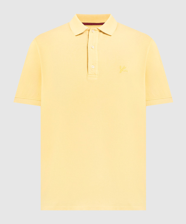ISAIA Yellow polo shirt with logo MCT171JP003