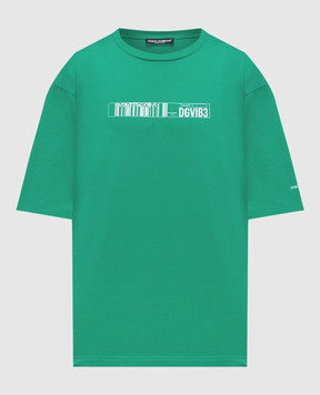 Dolce&Gabbana Зелена футболка з принтом DGVIB3 G8PB8TG7K3D