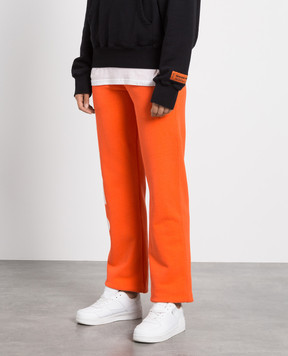 Heron Preston Помаранчевий джогер з принт стиль HWCH003C99JER002