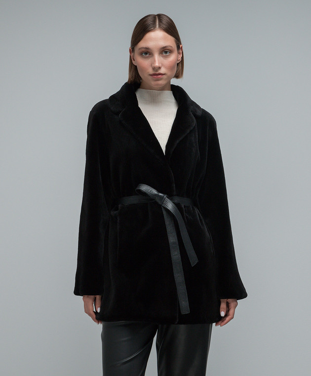 MalaMati Black fur coat made of mink fur 30050 image 3
