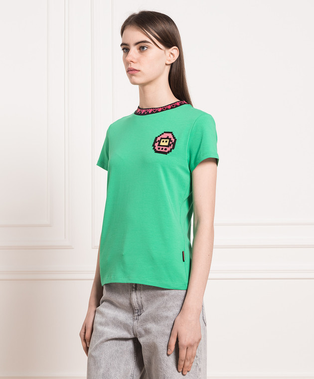 Max & Co Green TAMABEAD t-shirt with Tamagotchi patch TAMABEAD изображение 3