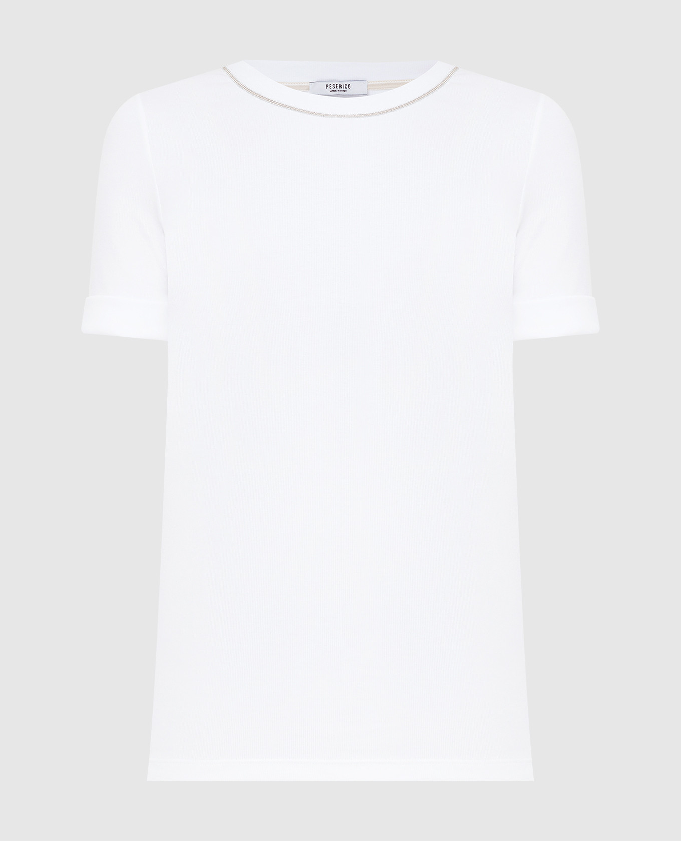 Белая футболка с цепочками