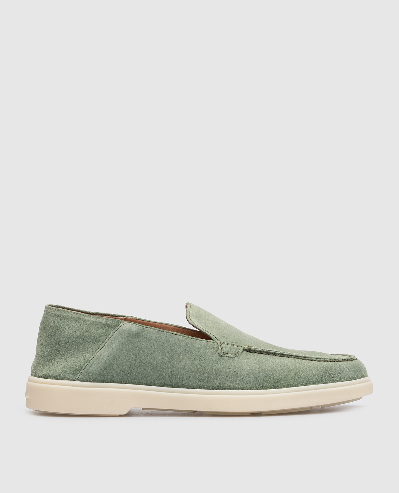 Green suede slippers