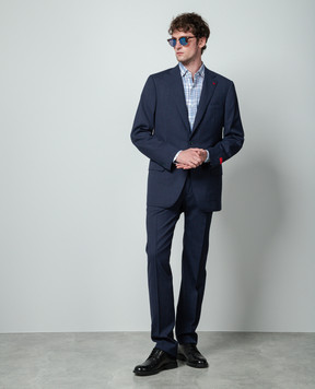 ISAIA Синий костюм из шерсти 524AFI97442