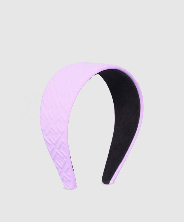 Fendi Children's lilac headband in FF pattern JFP212AFOM image 2