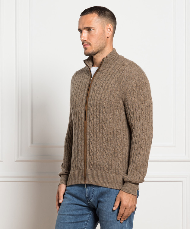 Loro Piana - Коричневый кардиган из шерсти FAI8133 купить в Symbol