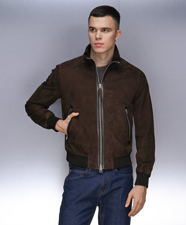 プルマモア Tom Ford - Коричневая замшевая куртка LBB001LMS003S23 купить в Symbol