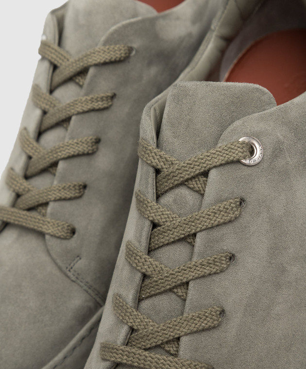 Loro Piana Серые замшевые кеды Nuages FAI2574 изображение 5