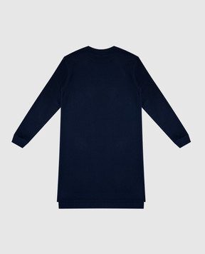 Dolce&Gabbana Синя сукня з вишивкою з кристалами L5JD6LG7J2D