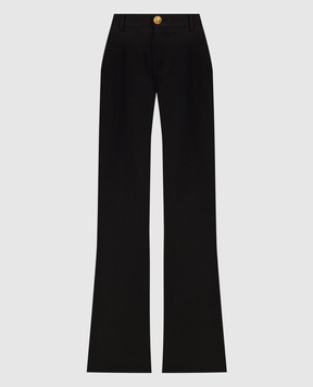 Balmain Чорні штани кльош з вовни CF1PP216WC09