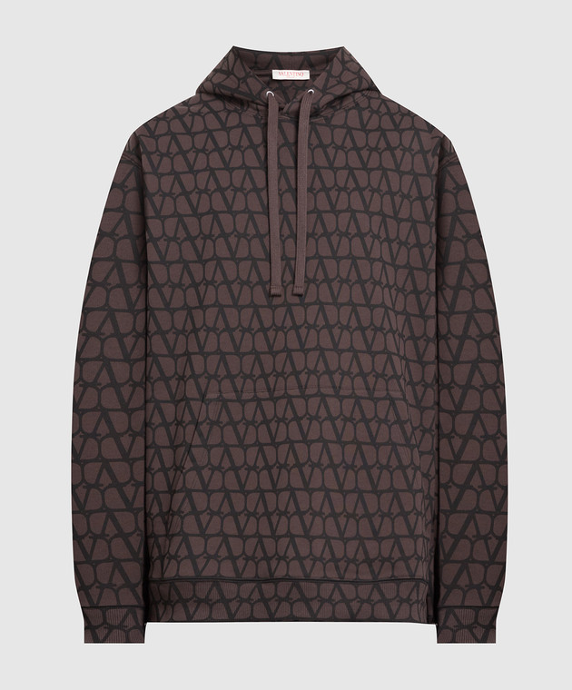 Valentino Brown hoodie in Toile Iconographe print 3V3MF25R9KD