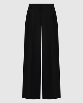 Dolce&Gabbana Чорні широві штани з вовни FTC17TFUBGB