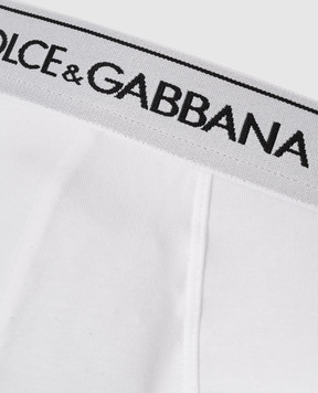 Dolce&Gabbana Набір білих трусів-сліпів з логотипом M9C05JONN95