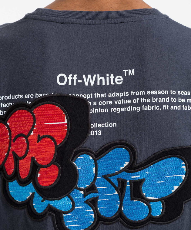OFF-WHITE Graffiti Embroidery Cotton T-shirt