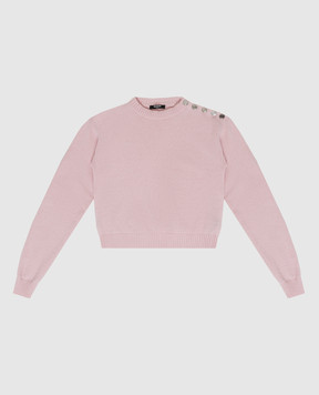 Balmain Детский розовый свитер 6Q9030W0002410