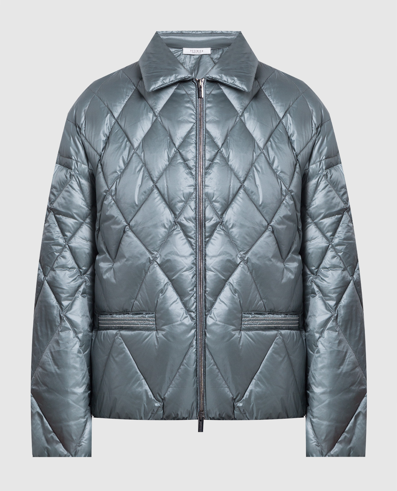 

Зеленый пуховик с цепочкой мониль, Пуховики