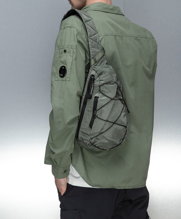 C.P. Company Зеленая сумка-слинг со шнуровкой MAC114A005269G изображение 2