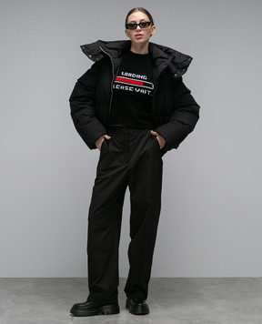 Max Mara Weekend Чорні штани Janzir з логотипом JANZIR