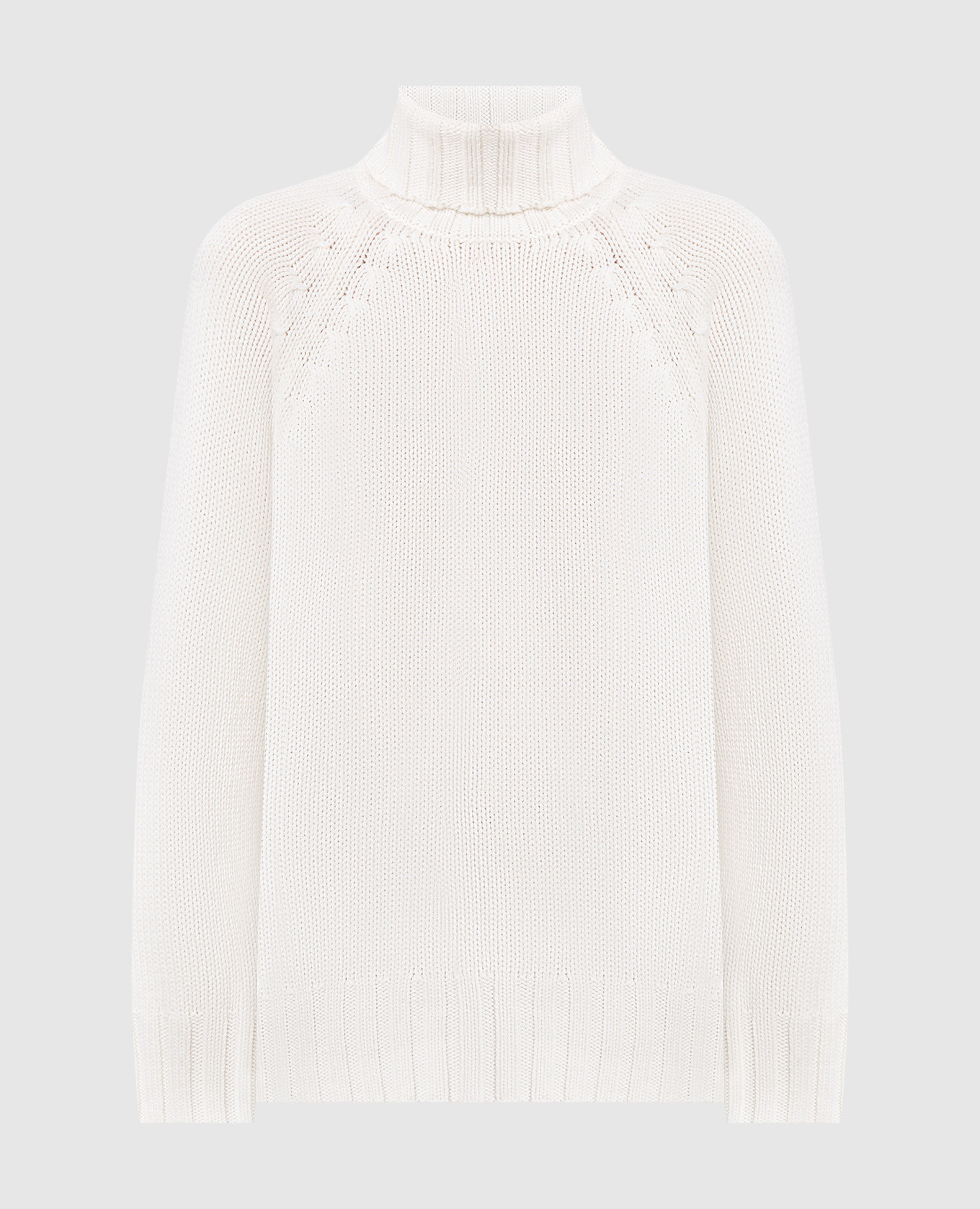 White cashmere sweater